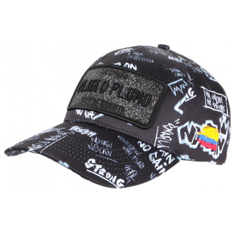 Casquette Plata o Plomo Noire et Grise Strass Streetwear Colombia Baseball CASQUETTES SKR