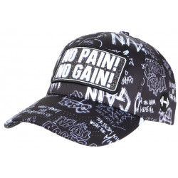 Casquette No Pain No Gain Noire et Grise Streetwear Baseball Fashion CASQUETTES SKR