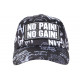 Casquette No Pain No Gain Noire et Grise Streetwear Baseball Fashion CASQUETTES SKR