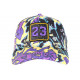 Casquette 23 Violette et Noire Print Streetwear Strass Classe Baseball ANCIENNES COLLECTIONS divers