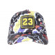 Casquette 23 Noire et Jaune Print Streetwear Strass Fashion Baseball CASQUETTES SKR