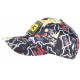 Casquette 23 Noire et Jaune Print Streetwear Strass Fashion Baseball CASQUETTES SKR