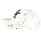 Casquette NY Blanche et Jaune Print Original Fashion Tags Baseball Paynter CASQUETTES Hip Hop Honour