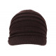 Bonnet Casquette Rasta Marron Chocolat en Laine douce fashion Kift BONNETS Nyls Création