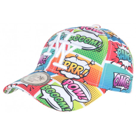 Casquette NY Orange et Verte Cartoons Fashion Baseball Bang Boum ANCIENNES COLLECTIONS divers