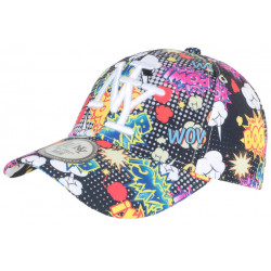 Casquette NY Noire et Rouge Design Pop Art Baseball Bang Boom ANCIENNES COLLECTIONS divers