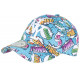 Casquette NY Bleu Ciel et Verte Design Pop Art Cartoons Baseball Bang Boom ANCIENNES COLLECTIONS divers