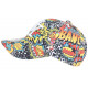 Casquette Enfant NY Bleue et Jaune Dessins Animes Pop Baseball Boum de 7 à 11 ans Casquette Enfant Hip Hop Honour