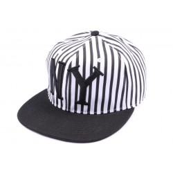 Snapback JBB couture Rayée blanche et noire ANCIENNES COLLECTIONS divers