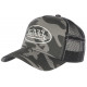 Casquette Von Dutch Camouflage Gris Ecusson Argent Custom Baseball Cam CASQUETTES VON DUTCH