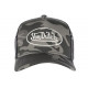 Casquette Von Dutch Camouflage Gris Ecusson Argent Custom Baseball Cam CASQUETTES VON DUTCH