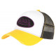 Casquette Von Dutch Jaune et Blanche Originale Filet Noir Baseball Summer CASQUETTES VON DUTCH