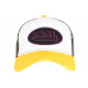 Casquette Von Dutch Jaune et Blanche Originale Filet Noir Baseball Summer CASQUETTES VON DUTCH