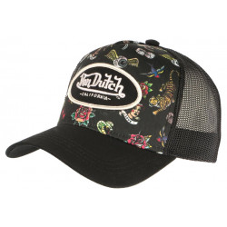 Casquette Von Dutch Noire Design Original Custom Trucker Baseball Tat CASQUETTES VON DUTCH