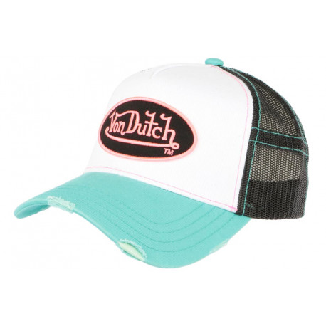 Casquette Von Dutch Bleu et Rose Fashion Filet Noir Baseball Summer CASQUETTES VON DUTCH