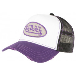 Casquette Von Dutch Violette et Blanche Fashion Trucker Noir Baseball Summer CASQUETTES VON DUTCH