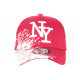 Casquette Enfant Rouge Tags Blancs City Baseball Fashion Noryk de 7 a 11 ans Casquette Enfant Hip Hop Honour