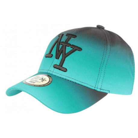 Casquette Enfant Turquoise et Noire Originale Baseball Tendance Renbo de 7 a 11 ans Casquette Enfant Hip Hop Honour