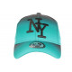 Casquette Enfant Turquoise et Noire Originale Baseball Tendance Renbo de 7 a 11 ans Casquette Enfant Hip Hop Honour