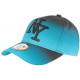 Casquette Enfant Bleue et Noire Originale Baseball Tendance Renbo de 7 a 11 ans Casquette Enfant Hip Hop Honour