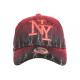 Casquette Enfant Rouge et Noire Eclyr Fashion NY Baseball de 7 à 12 ans Casquette Enfant Hip Hop Honour