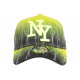 Casquette Enfant Jaune Fluo et Noire Eclyr Fashion NY Baseball de 7a 12 ans Casquette Enfant Hip Hop Honour