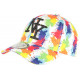 Casquette NY Blanche et Rouge Patchwork Original Pop Art Baseball Arlyq CASQUETTES Hip Hop Honour