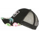 Casquette Trucker NY Noire Design Tropical Filet Baseball Hawaii ANCIENNES COLLECTIONS divers