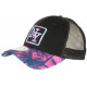 Casquette Trucker NY bleue et Rose Design Tropical Filet Baseball Hawaii ANCIENNES COLLECTIONS divers