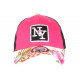 Casquette Trucker NY Rose et Blanche Graphisme Tropical Filet Baseball Hawaii ANCIENNES COLLECTIONS divers