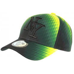 Casquette NY Jaune et Verte Design Seventies Originale Baseball Heptys CASQUETTES Hip Hop Honour