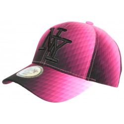 Casquette NY Rose et Noire Design Seventies Original Baseball Heptys CASQUETTES Hip Hop Honour