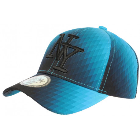 Casquette NY Bleue et Noire Graphisme Seventies Original Baseball Heptys CASQUETTES Hip Hop Honour