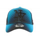 Casquette NY Bleue et Noire Graphisme Seventies Original Baseball Heptys CASQUETTES Hip Hop Honour