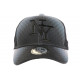 Casquette Enfant Grise et Noire Look Original 70s Baseball Heptis de 7 a 11 ans Casquette Enfant Hip Hop Honour