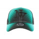 Casquette Enfant Verte et Noire Design Original 70s Baseball Heptis de 7 a 11 ans Casquette Enfant Hip Hop Honour