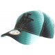 Casquette Enfant Verte et Blanche Graphisme Original 70s Baseball Heptis de 7 a 11 ans Casquette Enfant Hip Hop Honour