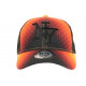 Casquette Enfant Orange et Noire Design Original 70s Baseball Heptis de 7 a 11 ans Casquette Enfant Hip Hop Honour