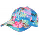 Casquette Enfant Bleue Fleurs Roses Exotiques Baseball NY Hawai de 7 a 12 ans ANCIENNES COLLECTIONS divers