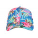 Casquette Enfant Bleue Fleurs Roses Exotiques Baseball NY Hawai de 7 a 12 ans ANCIENNES COLLECTIONS divers