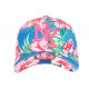 Casquette Enfant Rose et Bleue Fleurs tropicales NY Baseball Hawai de 7 a 12 ans ANCIENNES COLLECTIONS divers