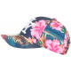 Casquette NY Bleue Marine Fleurs Roses Tropicales Fashion Baseball Hawai CASQUETTES Hip Hop Honour