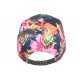 Casquette NY Bleue Marine Fleurs Roses Tropicales Fashion Baseball Hawai CASQUETTES Hip Hop Honour