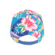 Casquette NY Roses et Bleue a Fleurs Exotiques Fashion Baseball Hawai ANCIENNES COLLECTIONS divers