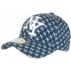 Casquette NY Enfant Bleu Marine et Blanche Streetwear Baseball Avenue 7 a 11 ans Casquette Enfant Hip Hop Honour