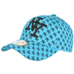 Casquette Enfant Bleu Ciel et Noire Streetwear NY Baseball Avenue 7 a 11 ans Casquette Enfant Hip Hop Honour