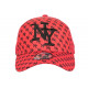 Casquette Enfant Rouge et Noire Streetwear Fashion NY Baseball Avenue 7 a 11 ans Casquette Enfant Hip Hop Honour