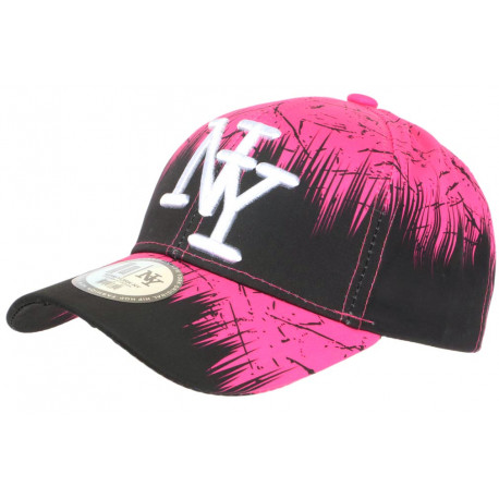 Casquette Enfant Rose et Noire Design Urban Jungle NY Baseball de 7a 12 ans ANCIENNES COLLECTIONS divers