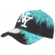 Casquette NY Turquoise et Noire Bad Jungle Streetwear Tendance Baseball ANCIENNES COLLECTIONS divers