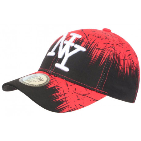 Casquette NY Rouge et Noire Bad Jungle Mode Streetwear Fashion Baseball ANCIENNES COLLECTIONS divers